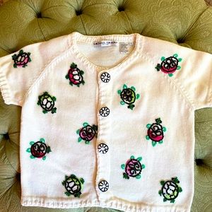 Michael Simon New York | Vintage Size Small | Beaded Embroidered Turtle Detail